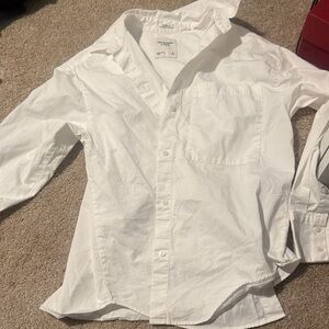 Abercrombie & Fitch Men's Crisp White Casual Shirt